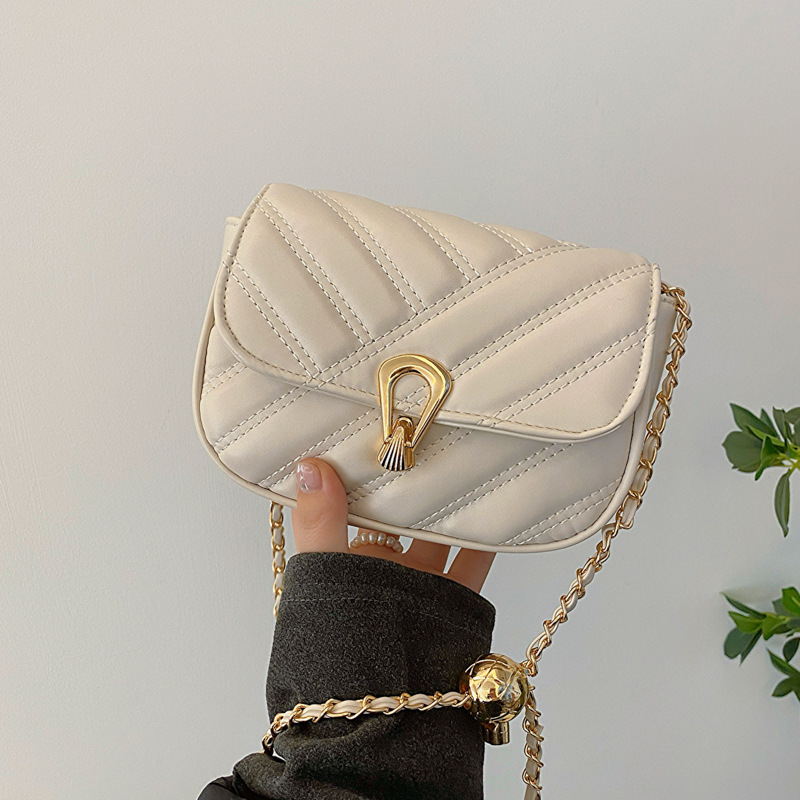 Small bag for women 2024 new style niche design casual simple chain bag small fragrance style crossbody bag for women