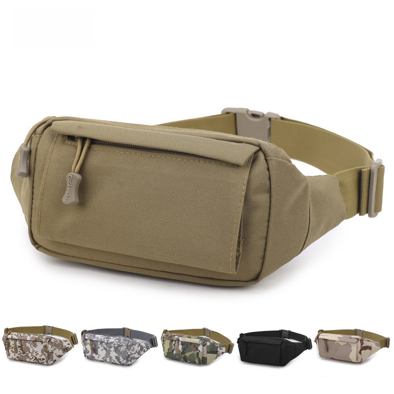 Multifunctional outdoor tactical waist bag small waist bag running bag men's camouflage chest bag sports cycling bag slingshot bag