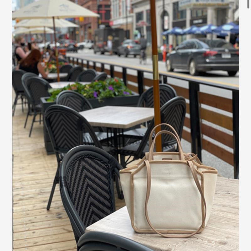 Korean ins mommy bag multifunctional mother and baby bag canvas lightweight tote bag lunch bag single shoulder crossbody bag for women
