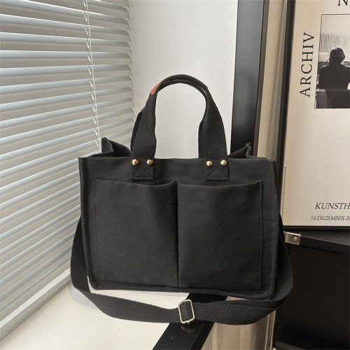 Simple Casual Large Capacity Tote Bag 2024 Winter New Retro Style Single Shoulder Underarm Bag Simple Crossbody Bag