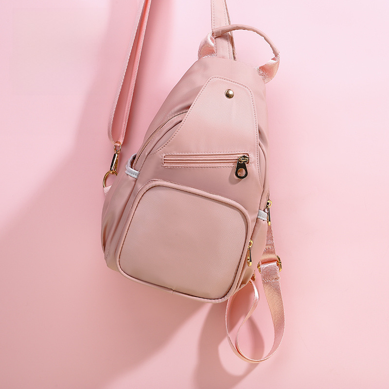 Korean style women's mini chest bag, casual small crossbody bag, shoulder bag, backpack, lightweight women's chest bag, cross-border model