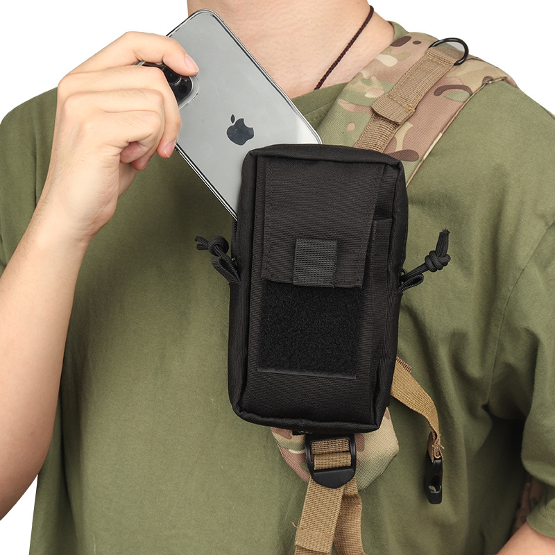 Shoulder bag backpack mobile phone hanging bag small hanging bag coin purse tactical outdoor waist bag edc storage mobile phone bag