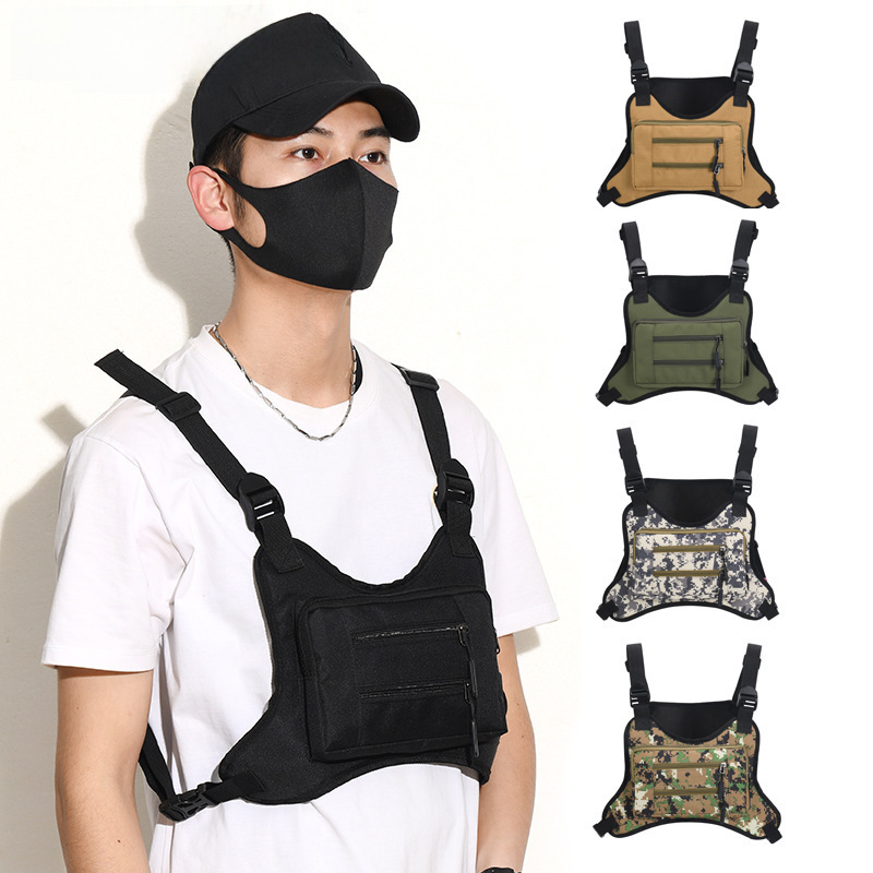 Cross-border new multi-purpose tactical chest bag outdoor men's riding vest bag digital camouflage sports travel bag