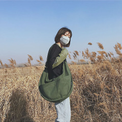 Foreign trade supply retro distressed canvas dumpling literary satchel Korean version new casual shoulder crossbody small bag wholesale