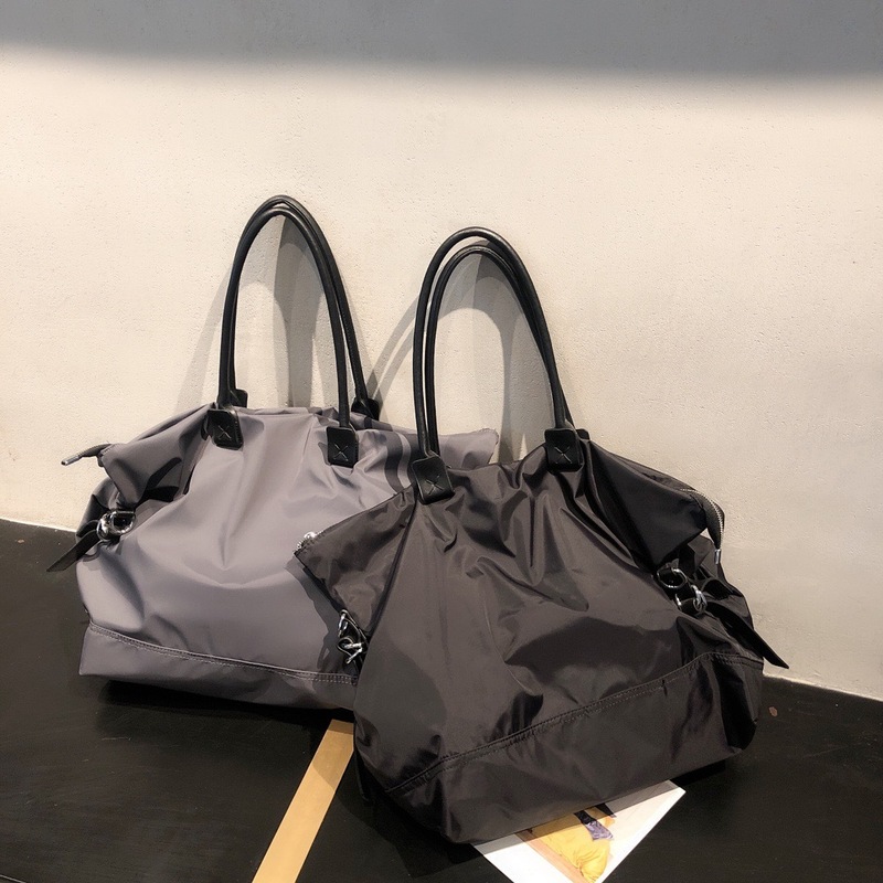 New large-capacity shoulder tote bag, lightweight nylon cloth cross-body handbag, Hong Kong style casual lazy women's bag
