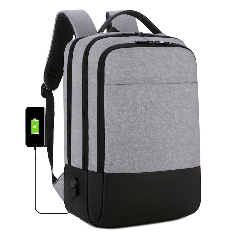 Computer backpack men's school bag fashion trend youth simple travel multi-functional charging college student backpack