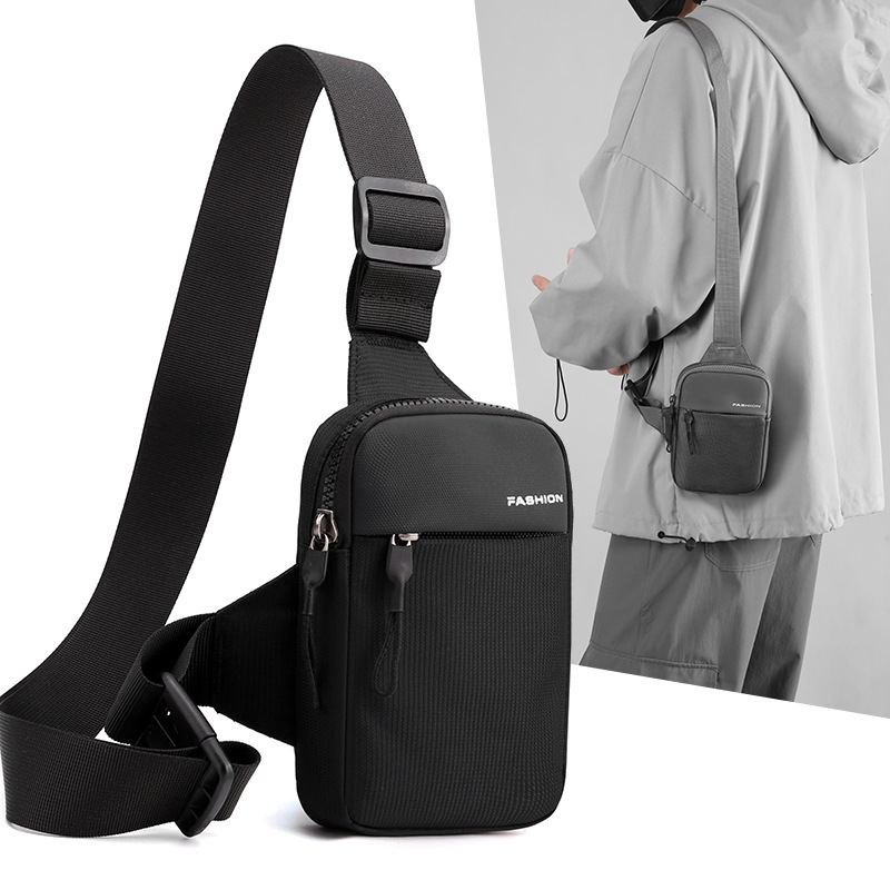 Mini chest bag new casual men's shoulder bag coin purse fashion trend crossbody bag running sports mobile phone bag