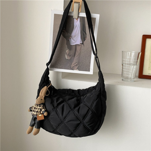 Diamond embroidery thread large capacity large bag women's popular new style trendy one-shoulder crossbody bag internet celebrity dumpling bag