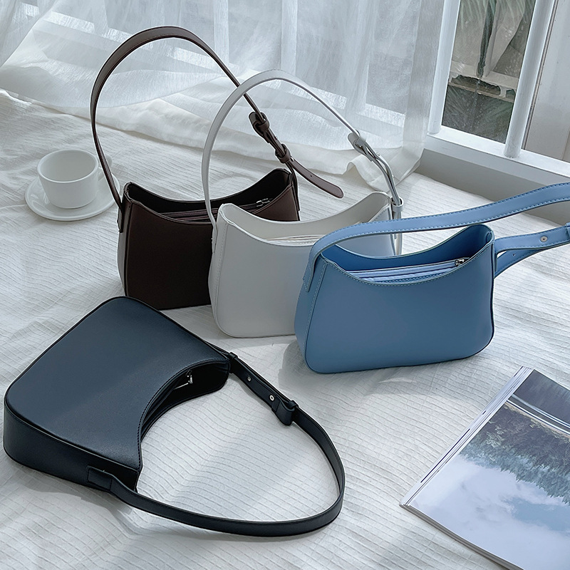 Bags for women spring and summer new niche single shoulder handbag fashion trend small square bag shaped PU temperament armpit bag