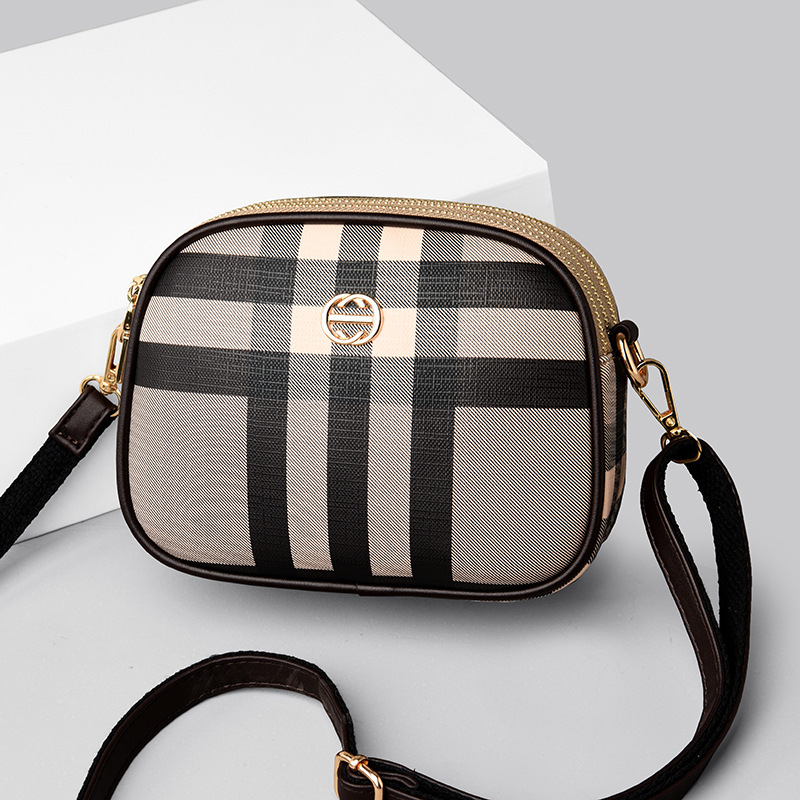 New mini small bag, small square bag, middle-aged and elderly single shoulder cross-body bag, Korean style simple women's bag, three layers