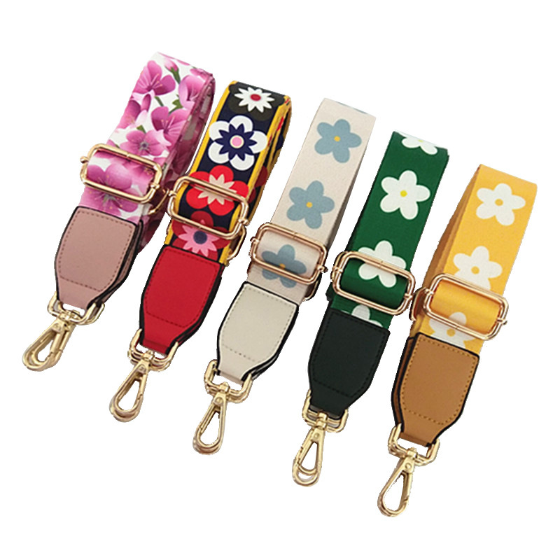New flower shoulder strap bag accessories bag strap adjustable one-shoulder crossbody women's bag strap anti-gravity long shoulder strap to reduce pressure