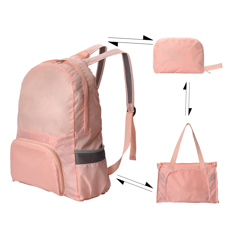 Dual-purpose foldable travel backpack skin bag outdoor sports water-repellent hiking lightweight backpack travel bag