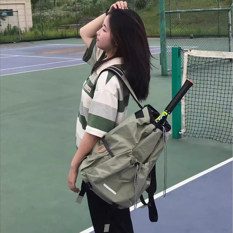 Drawstring backpack retro nylon school bag unisex college student sports outdoor mountaineering backpack niche design
