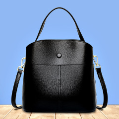 Women's bags, high-end niche fashion handbags, cowhide women's shoulder bags, Guangzhou crossbody women's genuine leather bucket bags