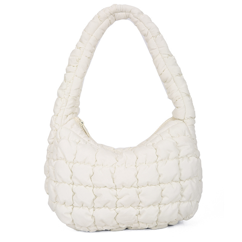Yunduo Bag 2024 New Pleated Dumpling Bag Puff Down Bag Versatile Lightweight Hand-held Single Shoulder Underarm Women's Bag