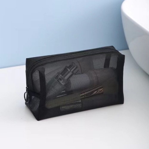 Cosmetic bag ins style mesh cosmetic bag women's portable mini travel lipstick bag small cosmetics storage bag