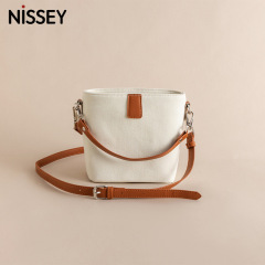 ins bucket bag new women's crossbody bag mobile phone bag single shoulder simple fashion temperament women's bag canvas small shoulder bag