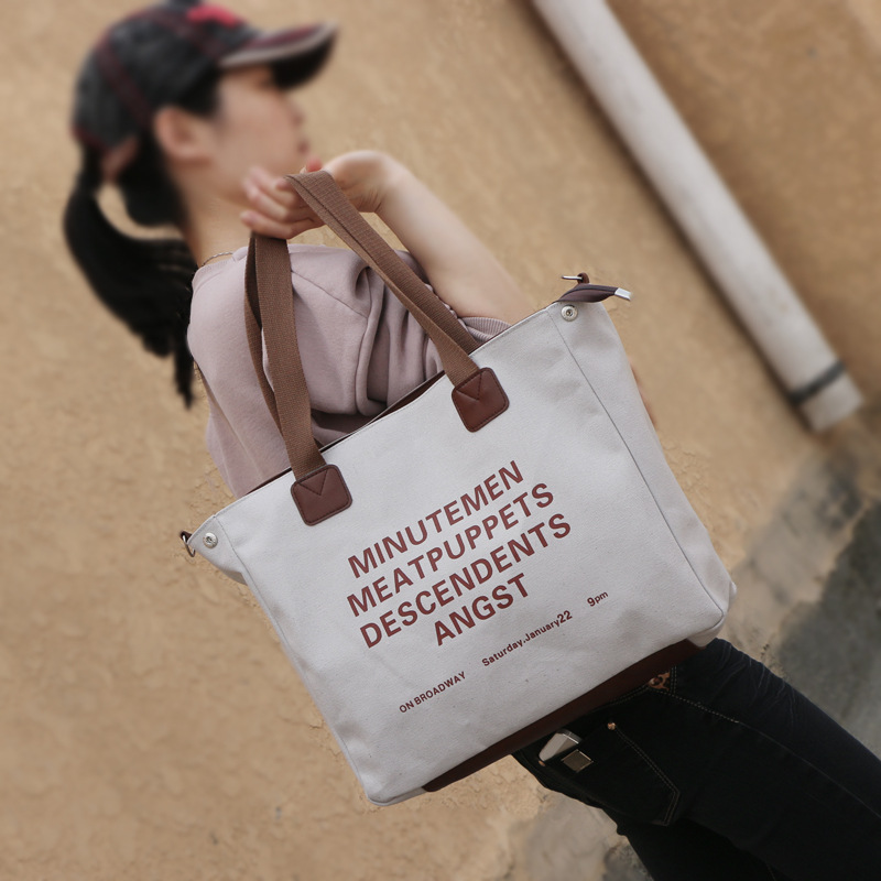 High-quality spot cotton and linen handbags, canvas bags, environmentally friendly bags, portable shoulder bags, canvas bags, wholesale and printable