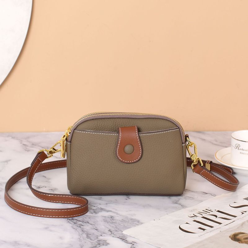 Genuine leather women's bag crossbody small bag 2024 new fashion versatile shoulder bag first layer cowhide large capacity bag