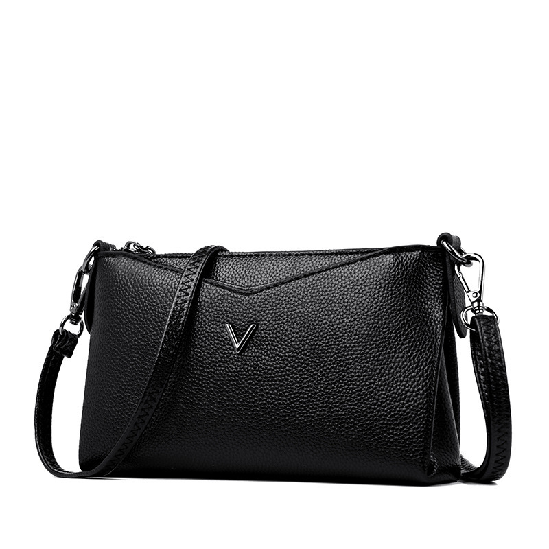 Shoulder bag women's soft leather Korean style fashion women's handbag crossbody shoulder bag simple crossbody bag women's bag trendy wholesale