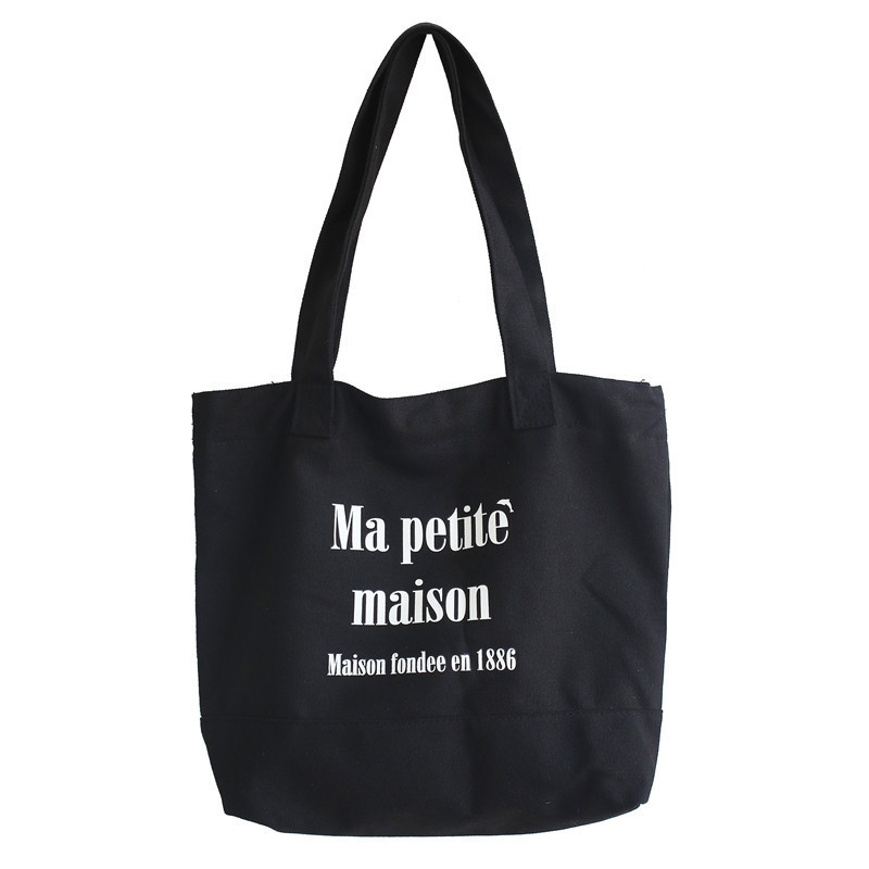 80116# Korean new canvas handbag girls shoulder bag simple versatile cloth bag