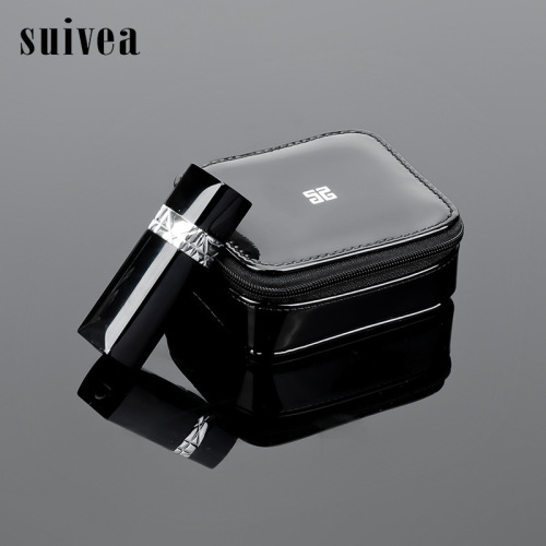 2024 New Cosmetic Case Mini Storage Lipstick Bag High-end Patent Belt Cosmetic Mirror Small Box Cosmetic Women's Bag