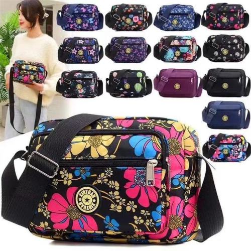 Street stall bag wholesale new crossbody bag women's bag canvas mother bag middle-aged and elderly floral bag women's shoulder bag