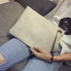 Korean new clutch bag, simple retro ladies handbag, fashionable Japanese and Korean large capacity clutch bag, zipper envelope bag