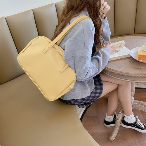 Homemade bag for women new Korean college style single shoulder ins large capacity daily casual armpit bag