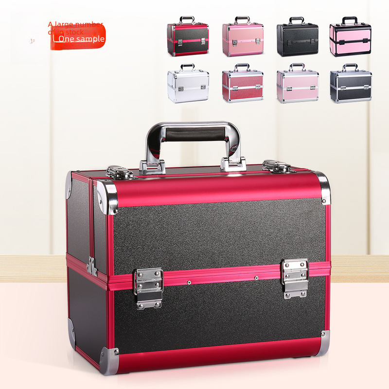 Aluminum alloy professional makeup box, beauty salon, tattoo, embroidery and manicure tool box