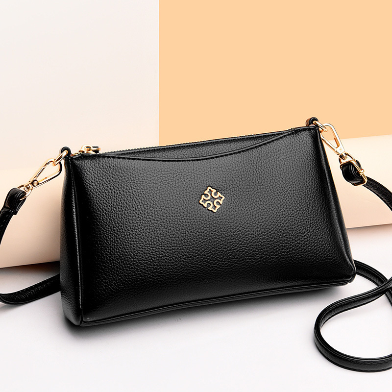 Small bag for women 2023 new Korean style fashionable middle-aged mother bag soft leather shoulder crossbody bag women's bag delivery