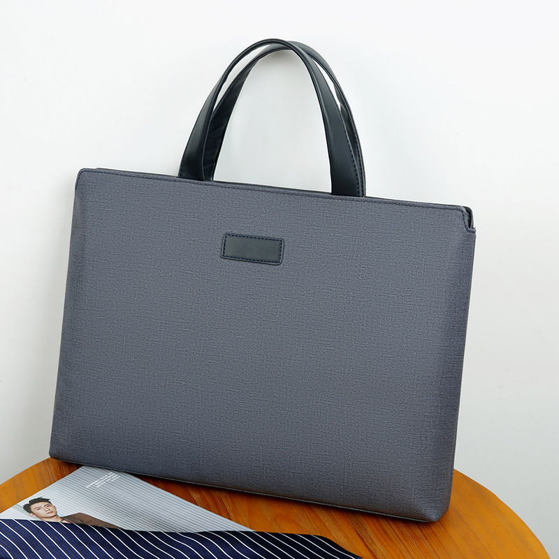 Bonnis Kangaroo Men's Briefcase PU Horizontal Business Meeting Document Bag Portable Briefcase Printed with Logo