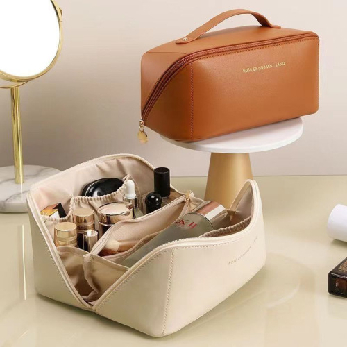 Organ Pillow Cosmetic Bag Large Capacity Travel Cosmetic Storage Bag Portable Handbag PU Waterproof Toiletries Bag