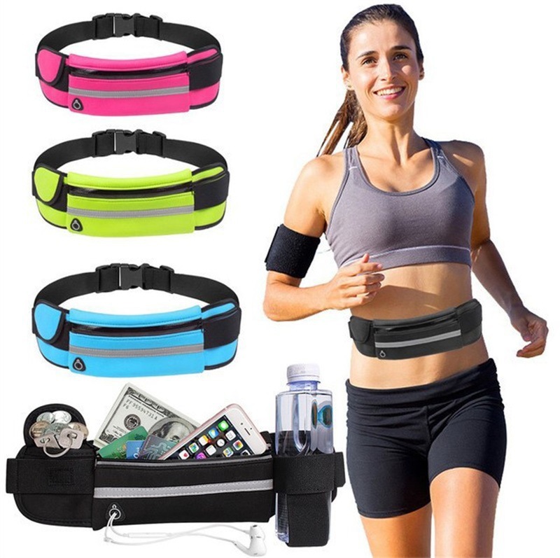 Creative sports and leisure waist bag waterproof and shockproof close-fitting mobile phone bag outdoor cycling and running must-have magic water bottle bag