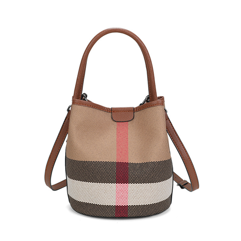 New high-end genuine leather barrel bag, fashionable and versatile women's bag, hand-held shoulder crossbody bag