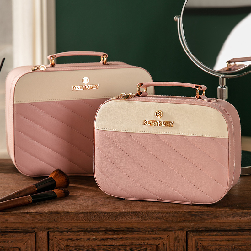 Cosmetic bag, high-looking, portable, large-capacity storage bag, travel hand-held gift cosmetic case