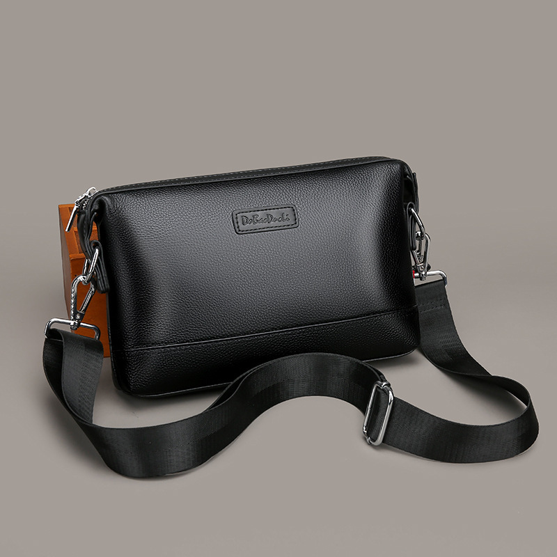 New men's crossbody bag genuine leather fashion casual small bag shoulder bag first layer cowhide multifunctional clutch bag men's bag