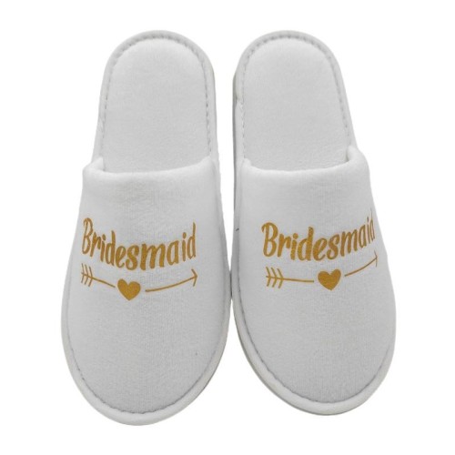 High-end hotel dense velvet couples disposable slippers bride bridesmaid slippers thickened non-slip disposable slippers