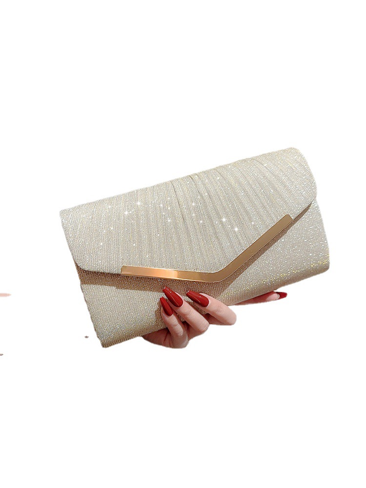 Cross-border new spot pleated dress bag dinner clutch bag party evening bag crossbody banquet bag chain bag