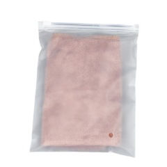 Manufacturer clothing bag transparent double layer thickened frosted bag sweater CPE packaging bag frosted zipper bag wholesale