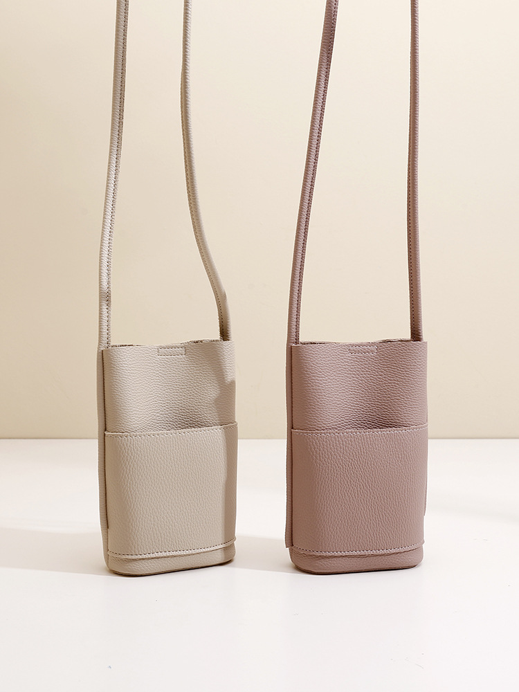 Cross-border high-end soft leather mobile phone bag women's cross-body bag 2024 new style foreign style versatile walking and shopping mini bag