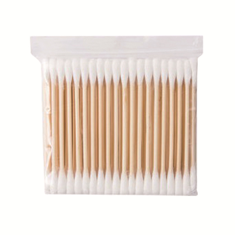 Disposable cotton swabs, double-ended cosmetic cotton swabs, cotton swabs, disposable consumables, cotton swabs in bags, 200 pieces, manufacturer wholesale