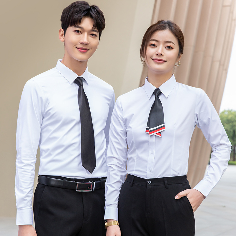 11 colors of long-sleeved shirts for men and women, business attire, interview attire, work clothes shirts