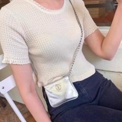 Korean niche Jeon Soo Lim Fever's same style retro PU lipstick bag coin purse fashionable small waste bag