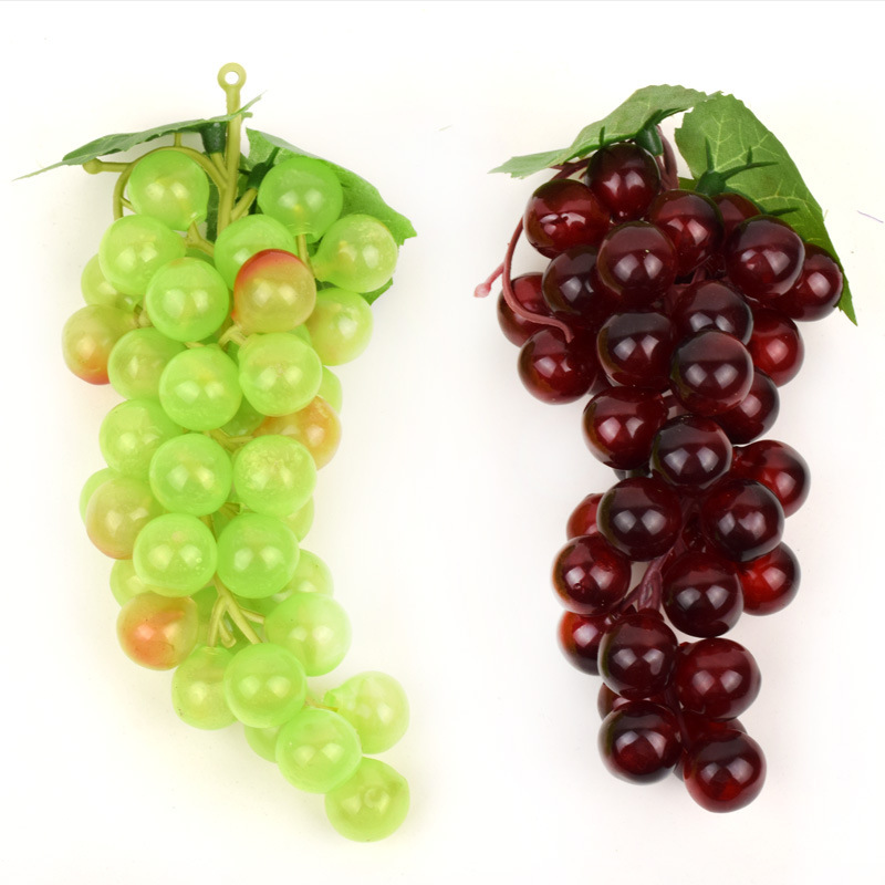 Supply of simulated fruit simulated grape bunches PVC frosted grape raisins fake fruit shooting props wholesale
