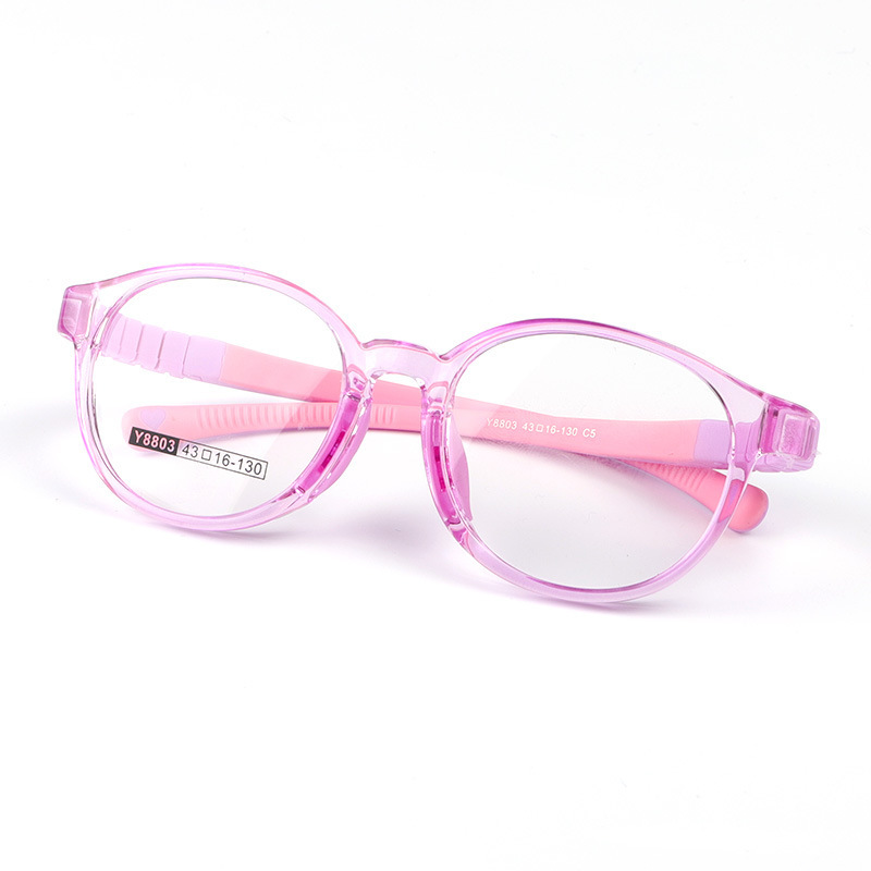 Manufacturer wholesale new silicone children's glasses frame anti-blue light children can be equipped with myopia optical glasses frame 8803