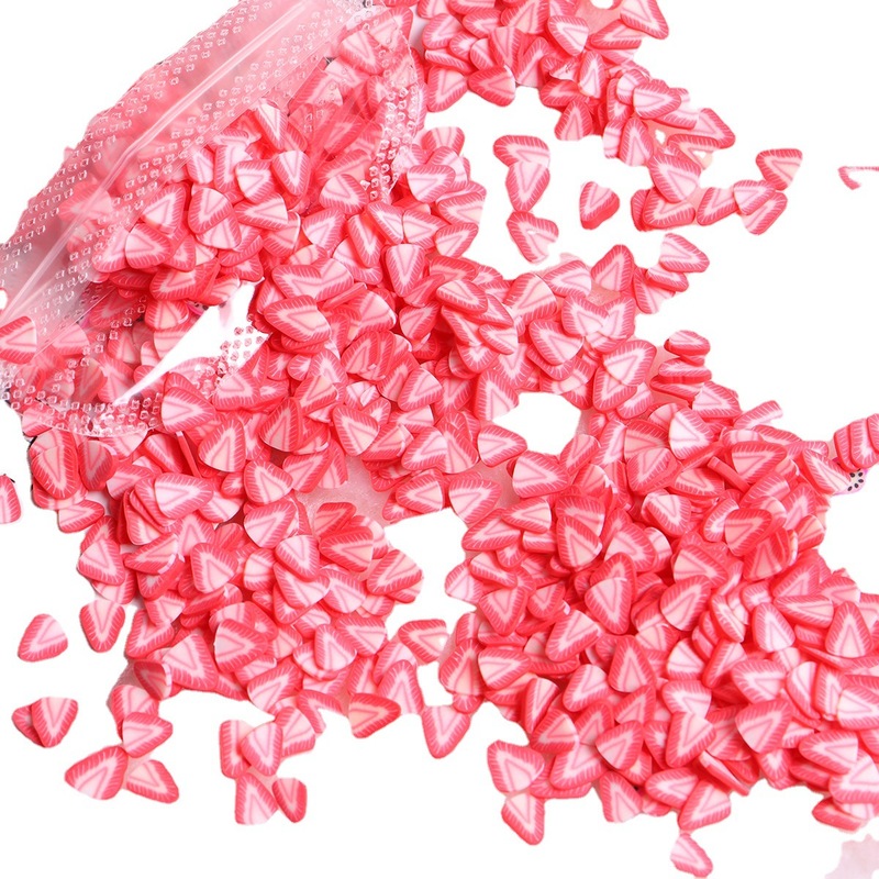 Factory direct sale 1000 pieces a pack crystal mud filler diy material manicure soft pottery cartoon fruit slices
