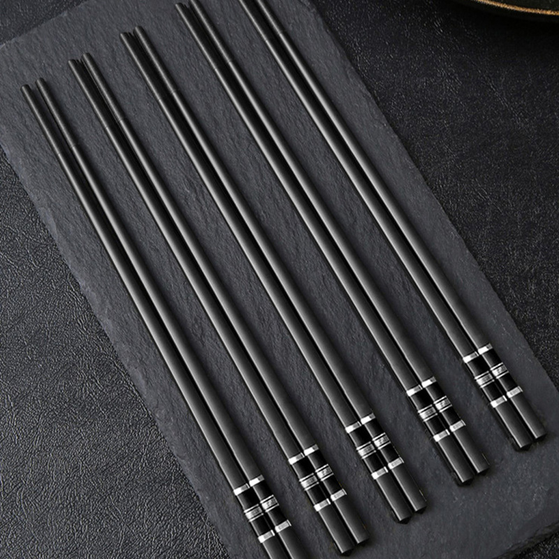 Factory new golden Great Wall alloy chopsticks wholesale high temperature resistant pps material household chopsticks sterilizable alloy chopsticks