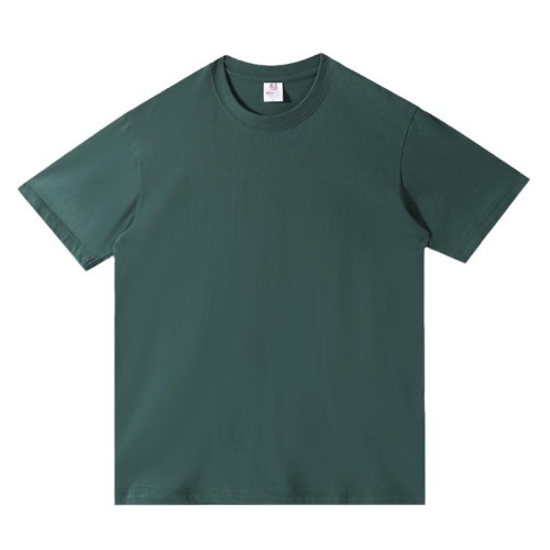 Summer pure cotton T-shirt round neck multi-color short sleeves