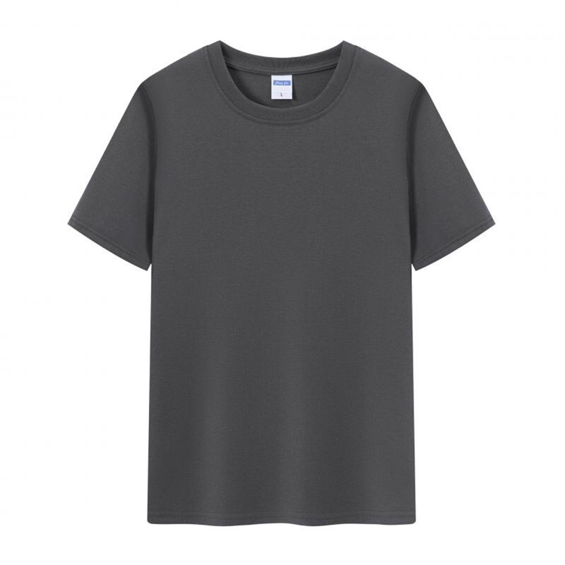 Plus size summer round neck short sleeve European size TC35 polyester cotton knitted advertising cultural shirt blank T-shirt